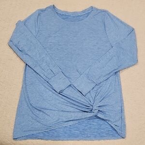Jones New York Light Blue Heathered Top